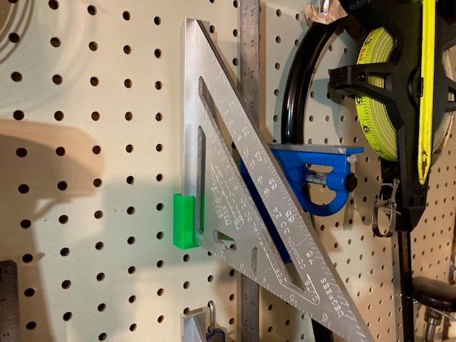 Pegboard rafter square holder 3D model thumbnail