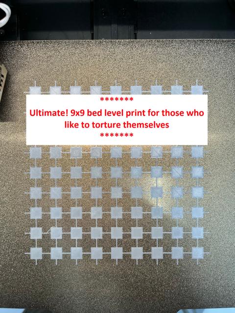 Ultimate 9x9 Bed Leveling Squares! - Optimized for Professional firmware with UBL 3D model thumbnail