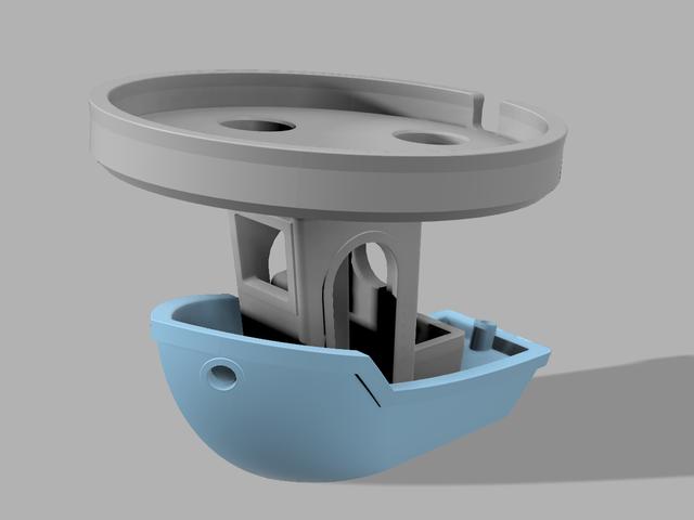 Benchy Magsafe holder 3D model thumbnail