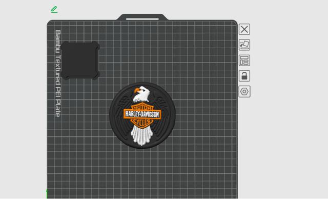 Eagle Motorcycle Club Coin - High Precision Scan 3D model thumbnail