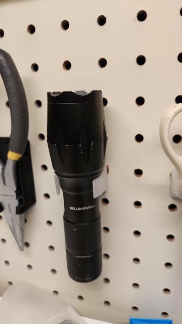 Pegboard Flash Light Holder Snap in Place 3D model thumbnail