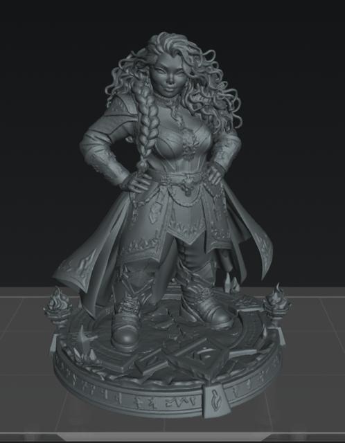 Dwarf Sorcerer Female 2 3D model thumbnail