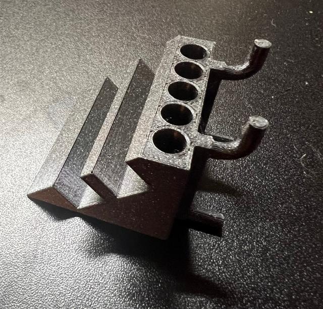 Peg Board Bit Holder - 1 inch 3D model thumbnail