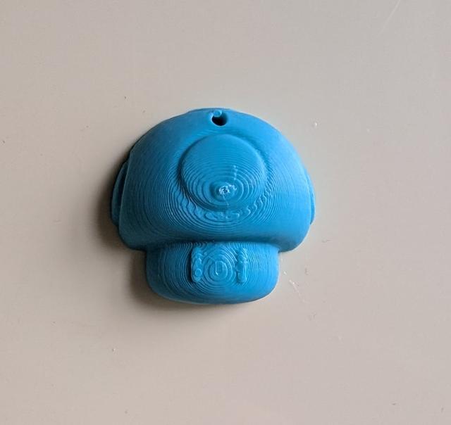 Flat Back 3D Super Mario Mushroom Keychain 3D model thumbnail