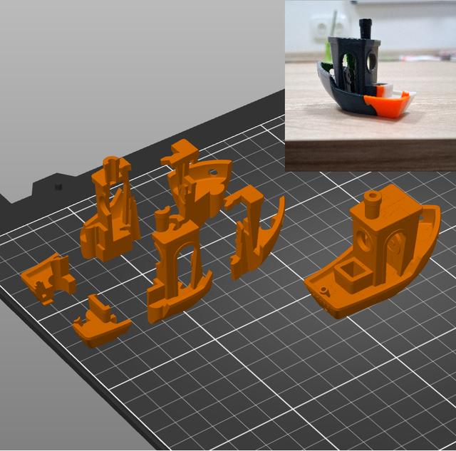 3D Benchy puzzle color 3D model thumbnail