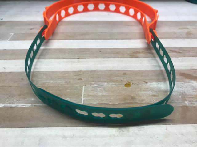 Adjustable Straps (Version 2) for Face shield - A4 binding sheet - easy punching 3D model thumbnail