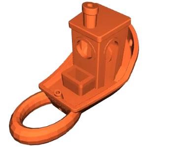 Benchy Keychain 3D model thumbnail