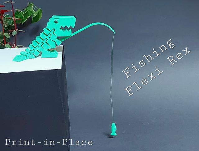 Fishing Flexi Rex 3D model thumbnail