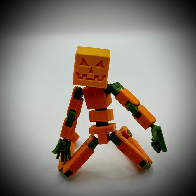 Lucky 13 or Easy 13 Oversized Halloween Square Pumpkin Head 3D model thumbnail