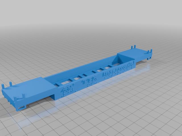 HO SCALE INTERMODAL WELL CAR WITH BRAILLE 3D model thumbnail