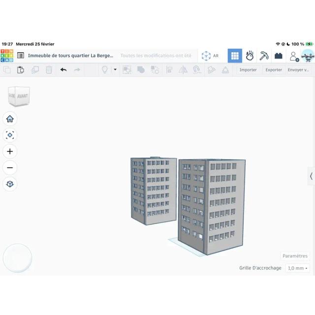 Immeuble de tours  3D model thumbnail