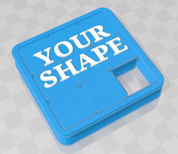 Tinkercad - Make your own 3x3 Sliding Puzzle! 3D model thumbnail