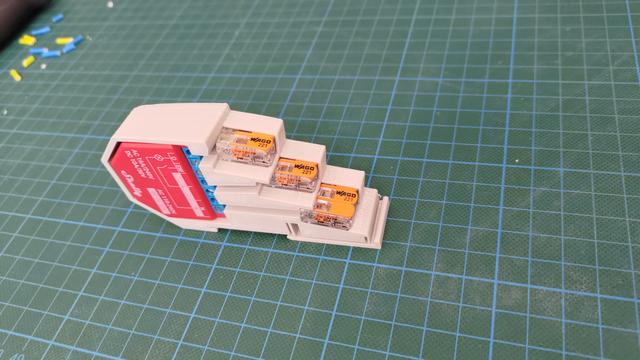 Shelly Mini & Shelly Plus DIN rail mounts with Wago 221 connectors 3D model thumbnail
