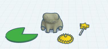 Fred the frog but he's a pretty pretty princess 3D model thumbnail