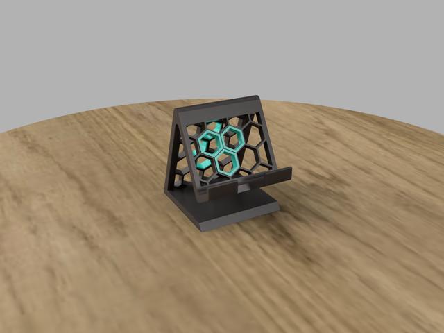 Hexagonal phone stand inserts 3D model thumbnail