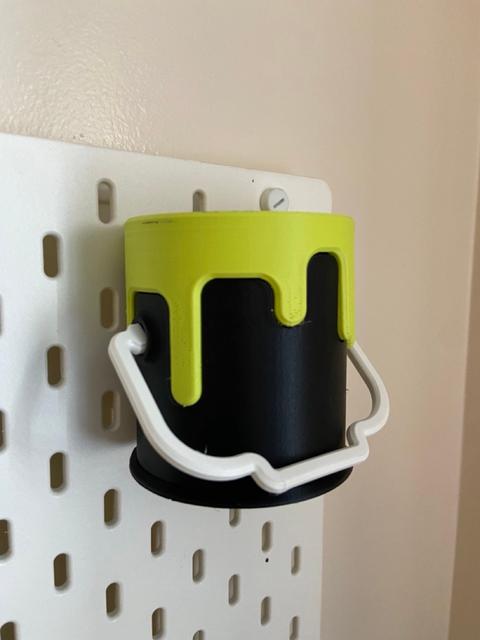 Ikea Skadis Drippy Bucket (No Supports) 3D model thumbnail