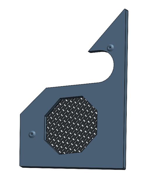 A320 Loud Speaker Grill Captain Side 3D model thumbnail