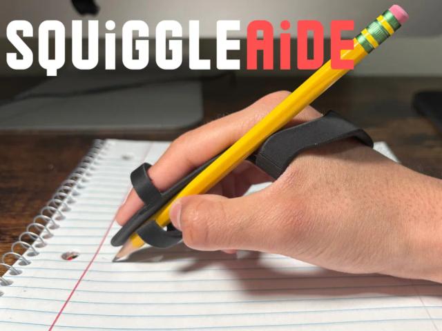 SquiggleAide | Assistive Writing & Drawing Aid - Left-Handed Version 3D model thumbnail