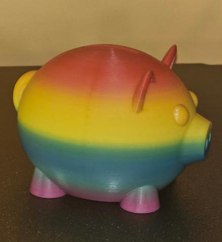 Piggy Bank Smooth With Plug 3D model thumbnail