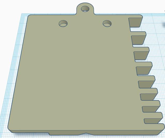 Imperial Screw sizer w/magnet holes 3D model thumbnail