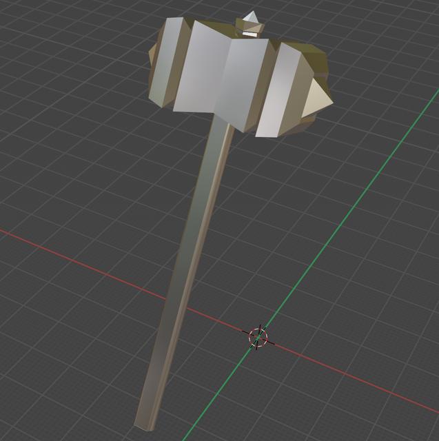 Dummy 13 mace accessory weapon 3D model thumbnail