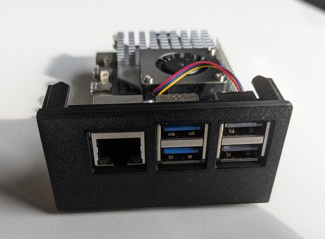 Raspberry Pi 5 Tray with Pimoroni NVMe Base (for 1U Raspberry Pi Rack) 3D model thumbnail