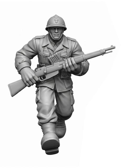 Italian Army Rifleman 3D model thumbnail
