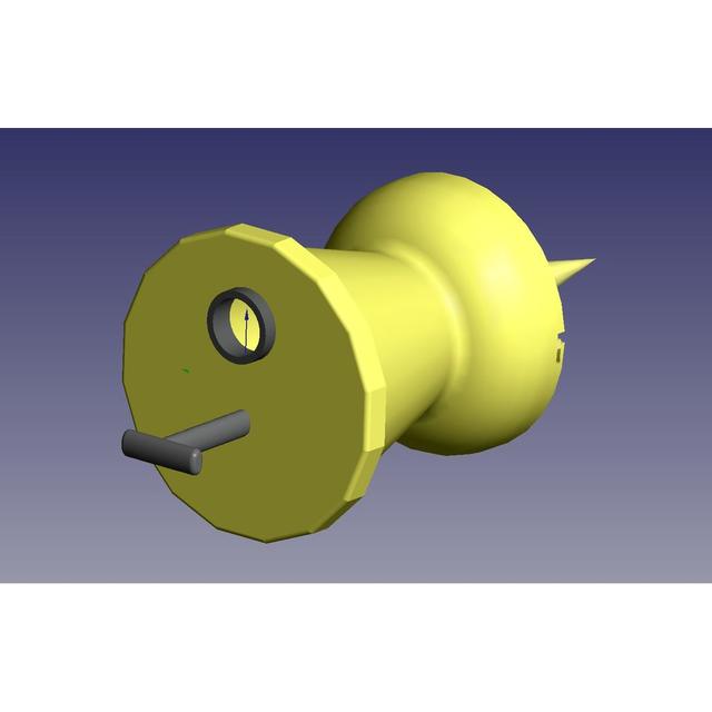 Vogelhuisprikker  (Push-pin birdhouse V0.2). 3D model thumbnail