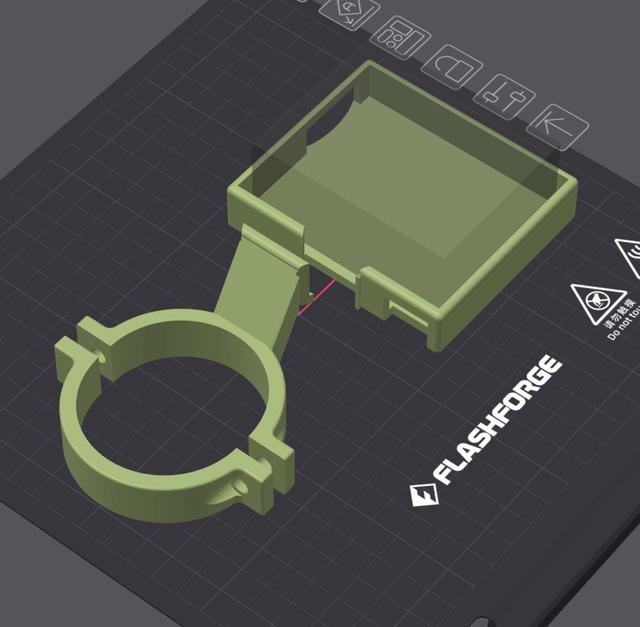 Holley Sniper Screen Mount 3D model thumbnail