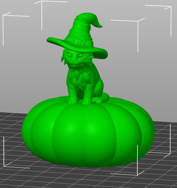 Kitten & pumpkin 3D model thumbnail