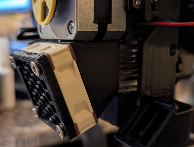 Ender 3 V3 SE 4010 Angled Fan Mount and Cover 3D model thumbnail