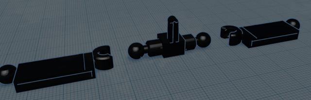 Futuristic Wing for dummy 13 3D model thumbnail