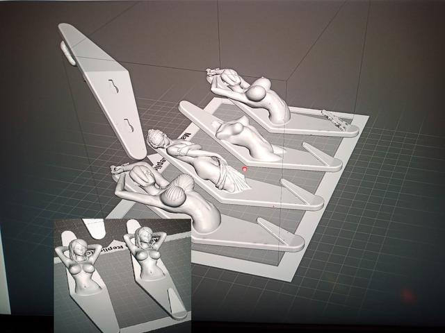 Hook, Hanger, Rack with Naked Woman Body ornaments 3D model thumbnail