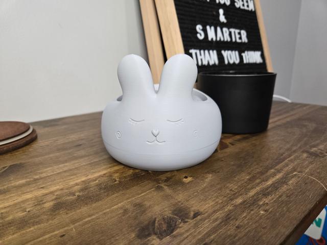 Cute Rabbit Google Home Mini / Nest Mini Dock 3D model thumbnail