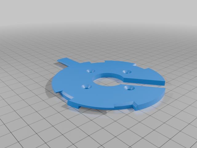 Unifi Lite AP Mount with center hole and channel 3D model thumbnail