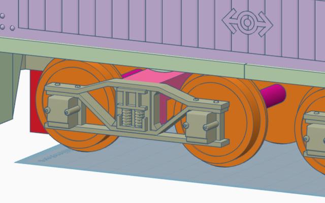 G Scale Arch-bar Bogie/Truck 3D model thumbnail