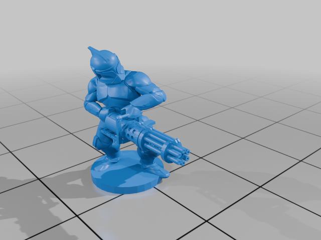 15mm Star Wars Phase 1 Clone Troopers 3D model thumbnail