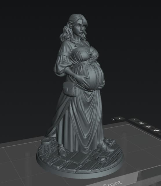 Elf Townsfolk Female Mom 1 3D model thumbnail