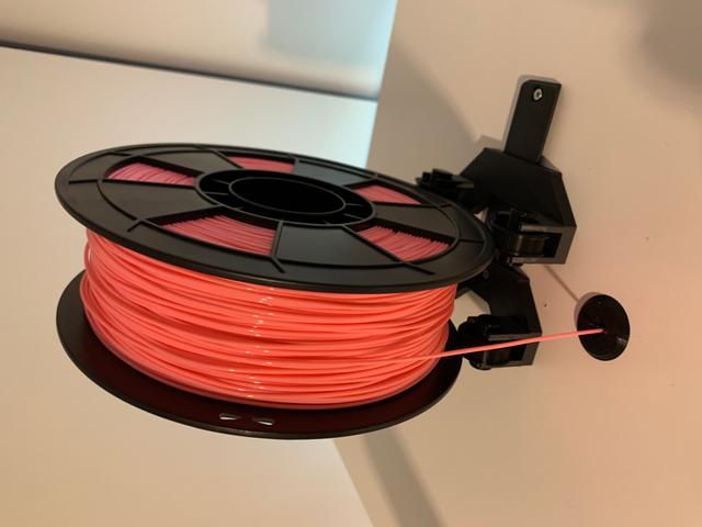 Upgraded filament spool holder and threaded guide 3D model thumbnail