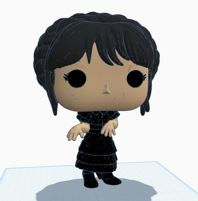 Wednesday Addams Dancing  3D model thumbnail