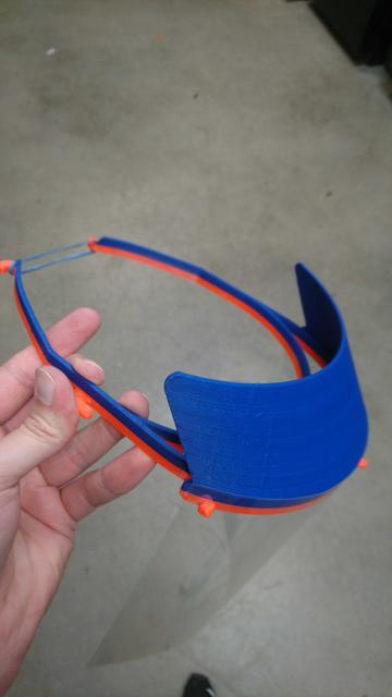 DtM Face Shield with wraparound arms 3D model thumbnail