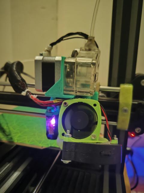 Toolhead Ender 3 v2 / Pro, Bambulab X1C Hotend, Direct BMG, BLTouch 3D model thumbnail