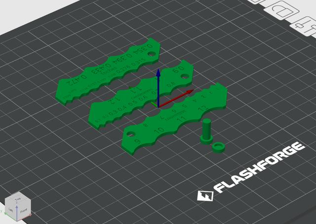 Fillet Gauge Printer number Test 3D model thumbnail