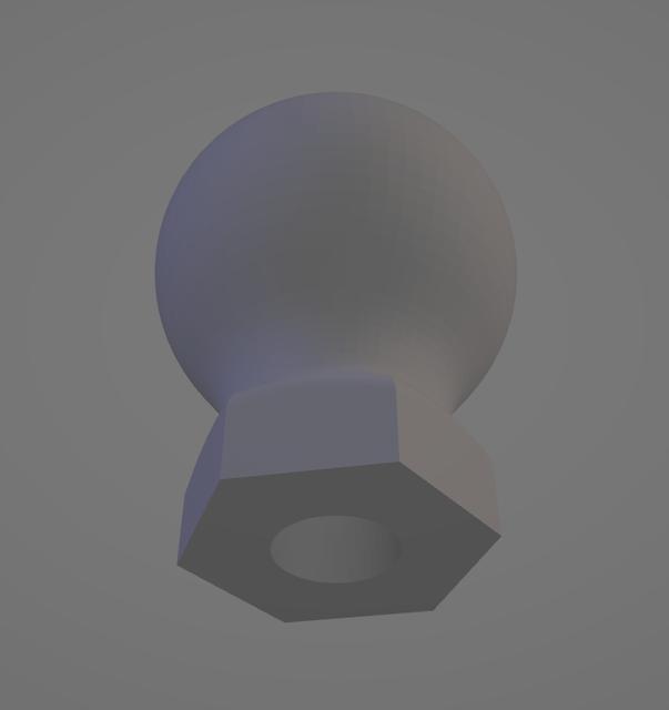 Ball Nut M3 Heatpress Insert For Sneaks Raspberry Pi Camera Mount 3D model thumbnail