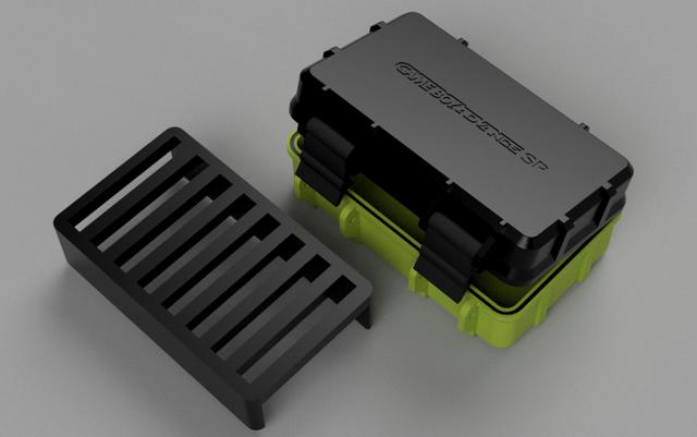 Gameboy Advance SP Game holder 8x 3D model thumbnail