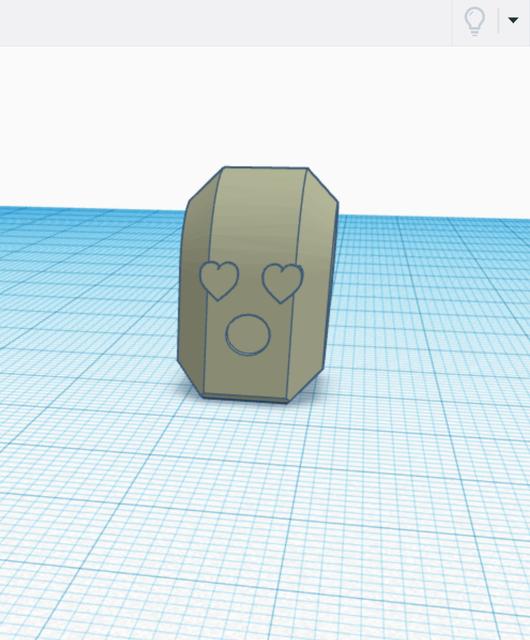 Dummy 13 Head with heart eyes and jaw drop 3D model thumbnail