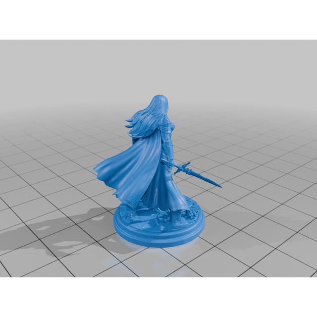 Female Paladin 3D model thumbnail