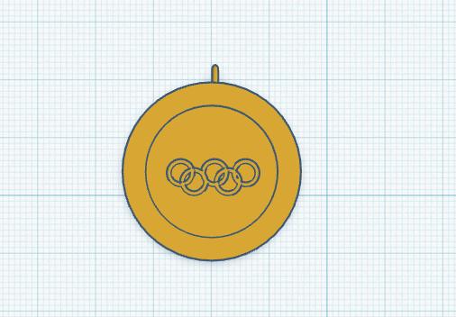 olympic medal 3D model thumbnail