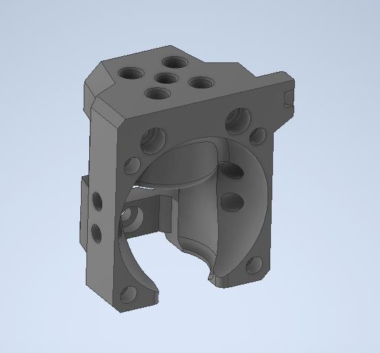 VZBot Toolhead Dragon Hotend Mount 3D model thumbnail