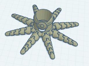 Minion Octopus Ring 3D model thumbnail